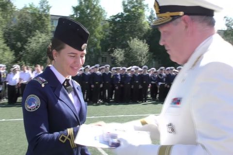Вручение дипломов выпускникам Морского технического колледжа  имени адмирала Д.Н. Сенявина